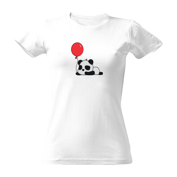 Tričko s potiskem panda s balonkem