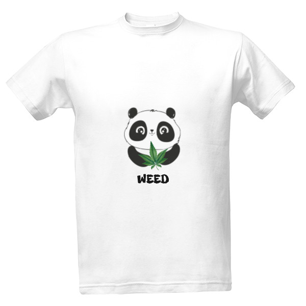 Tričko s potiskem Panda WEED