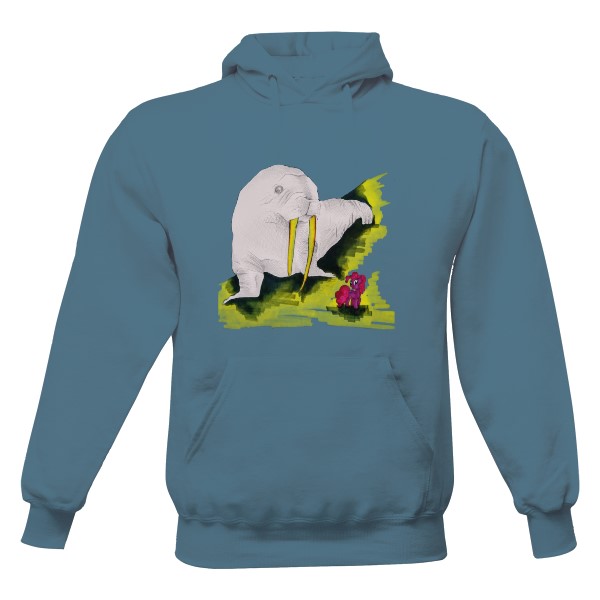 Pánská mikina s kapucí s potiskem Pánská mikina - mrož