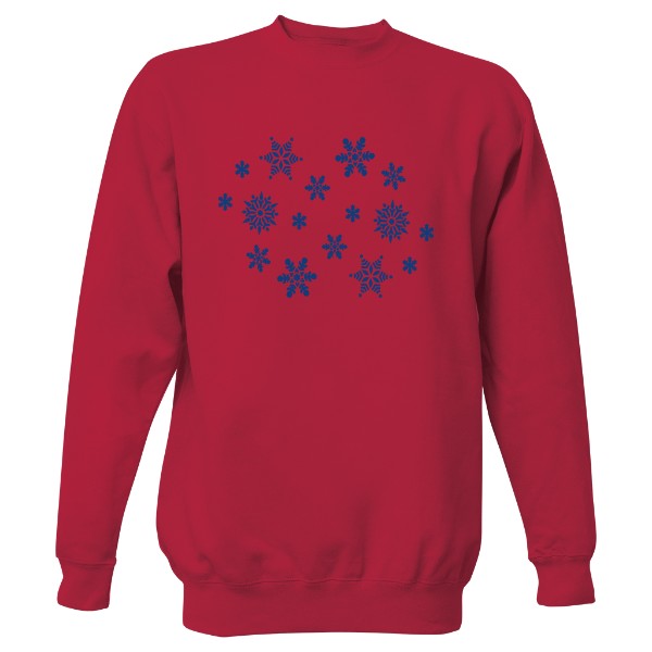 Mikina bez kapuce Unisex s potiskem Mikina vločky