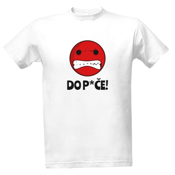 Tričko s potiskem Pánské bílé tričko dopuce