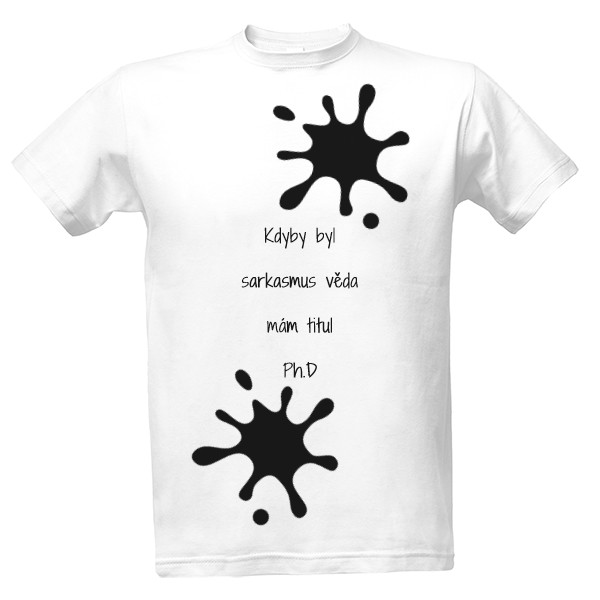 Tričko s potiskem Pánské bílé triko s nápisem