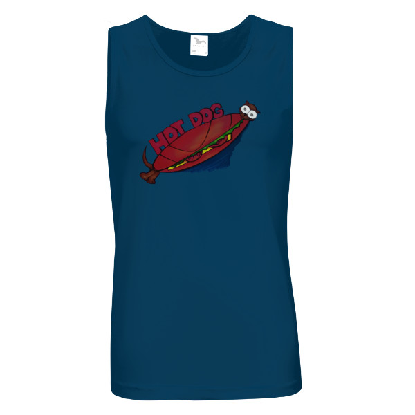 Tričko s potiskem Pánské tílko - hotdog