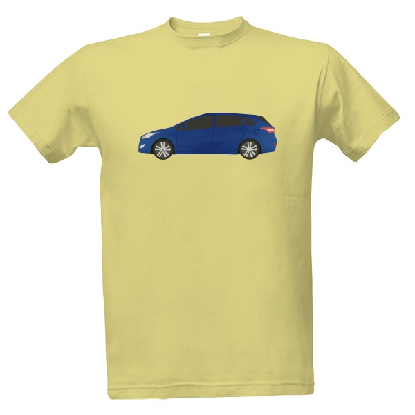 Tričko s potiskem Pánské tričko - Auto modré