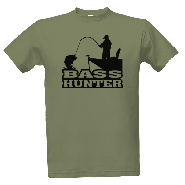 Tričko s potiskem Pánské tričko BASS HUNTER - Rybář