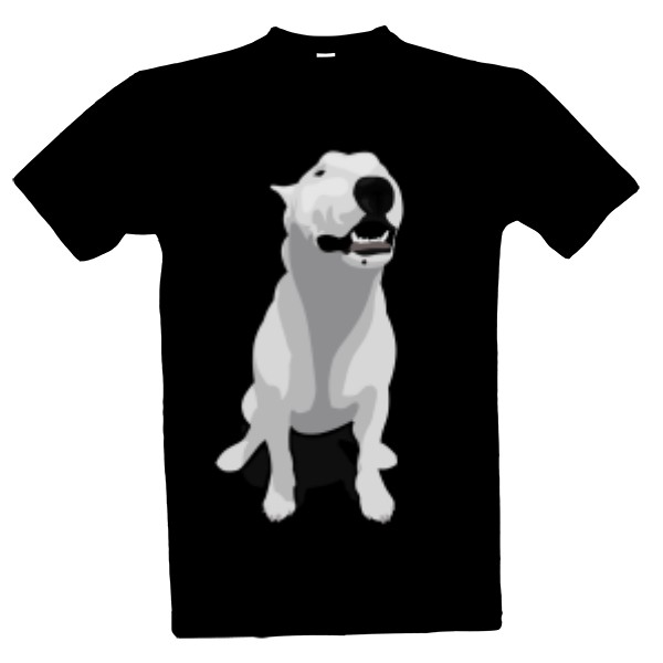 Tričko s potiskem Pánské tričko Bullterier černé