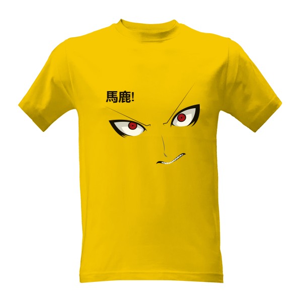 Tričko s potiskem Pánské tričko IDIOTE žluto-oranžové