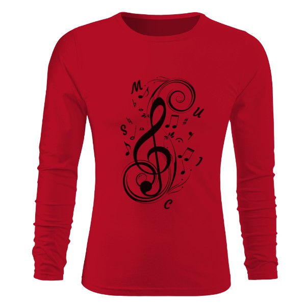 Tričko s potiskem Pánské tričko Long Note gust