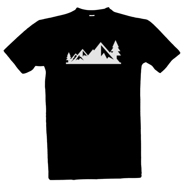Tričko s potiskem Mountain Black