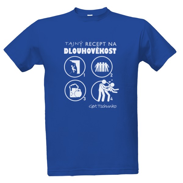 Tričko s potiskem Recept na dlouhověkost