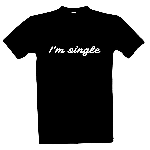 Tričko s potlačou Pánské triko I'm single - bílé