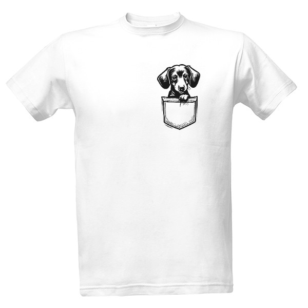 Pánské triko Jezevčík Pocket