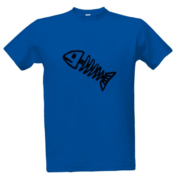 Tričko s potiskem Pánské triko s rybí kostrou