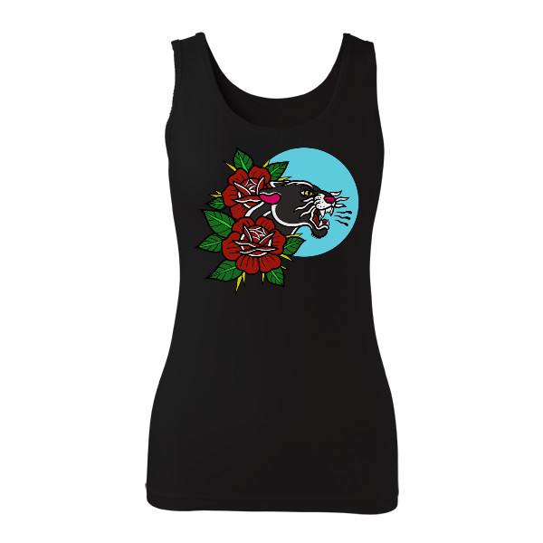 Tričko s potiskem Panter - růže 2