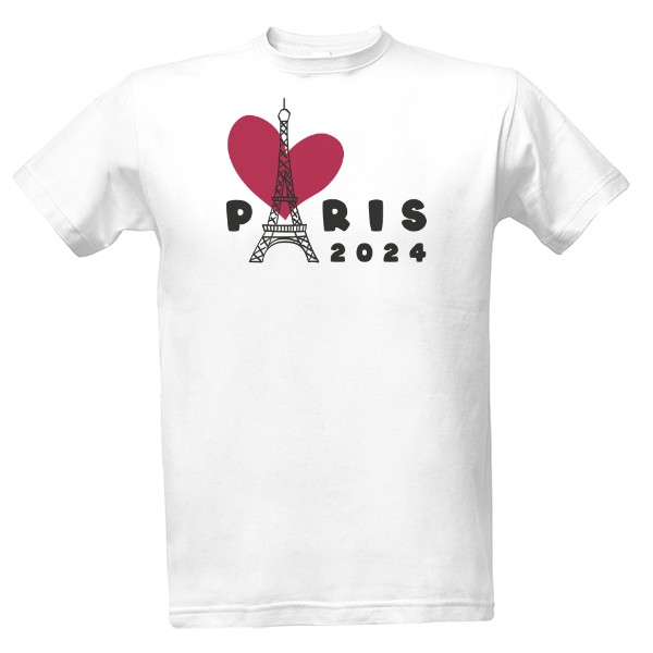 Tričko s potiskem Paris 2024