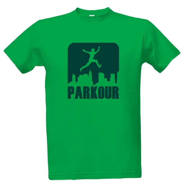Tričko s potiskem Parkour město