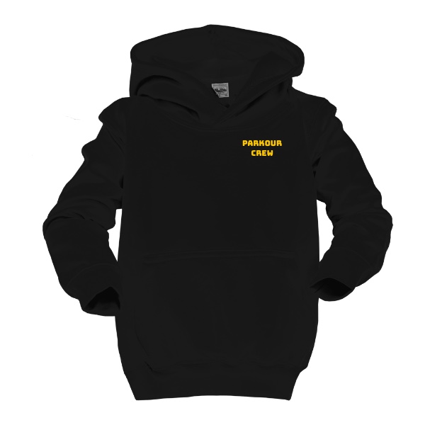 Dětská mikina s kapucí s potiskem Parkour pohyb a síla 