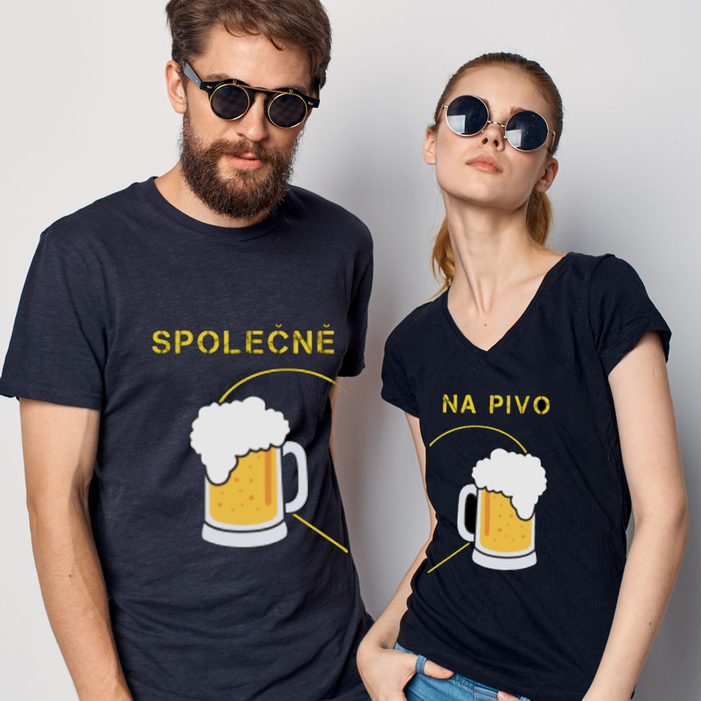 Párové trička Společně na pivo