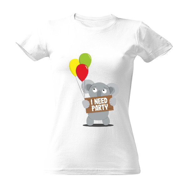Tričko s potiskem Party Koala