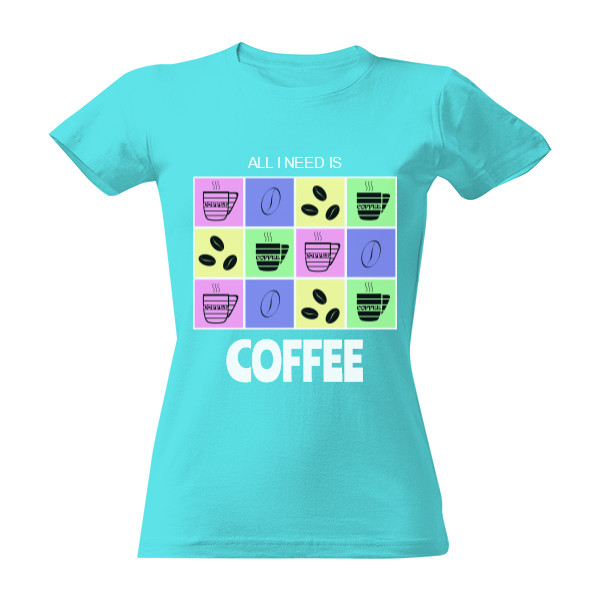 Tričko s potiskem pastelová kafe mozaika