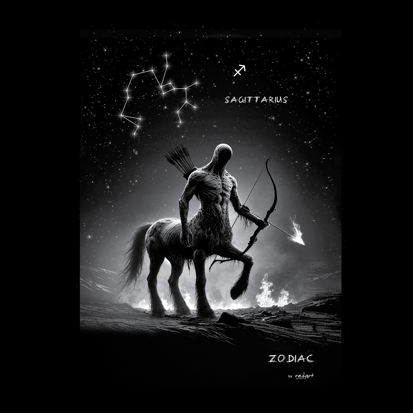Tričko s potiskem Redart - Zodiac - Sagittarius