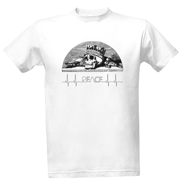 Tričko s potiskem smrt lebka