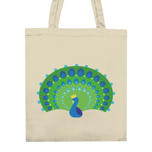 Unisex Cotton Bag s potiskem Peacock