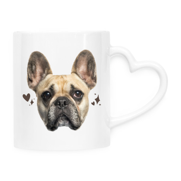 Hrnek srdce s potiskem Pejsek Buldoček