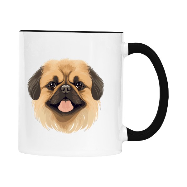 Hrnek malý barevný s potiskem Pekingský hlava