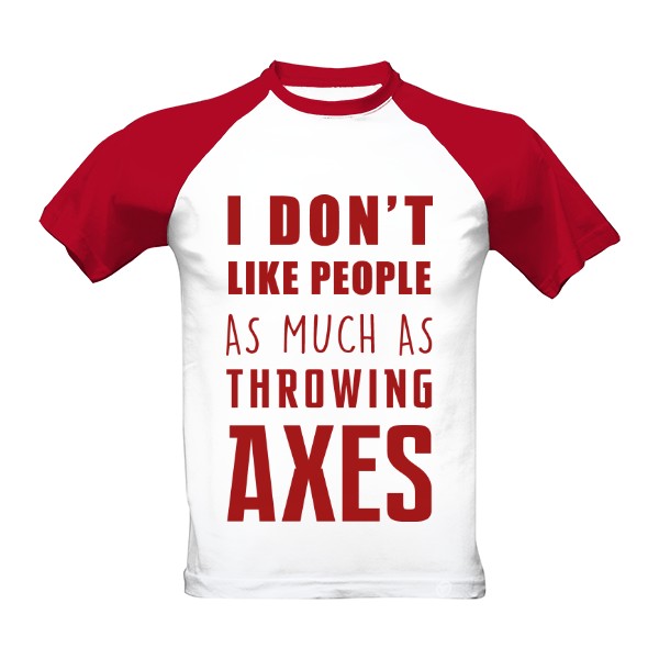 Tričko s potiskem People as axe - červený