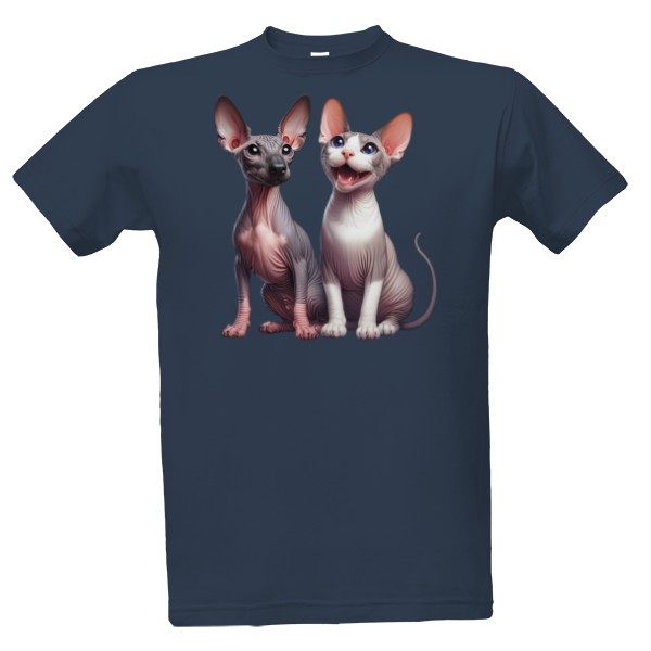 Tričko s potiskem Pes a kočka