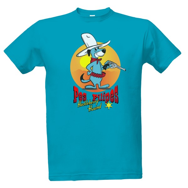 Tričko s potiskem Pes Filipes ( Huckleberry Hound)