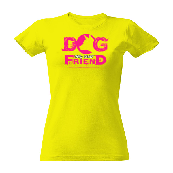 Dog My Best Friend-Pink Color Design T-shirt