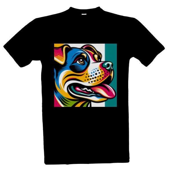 Tričko s potiskem Pes popart