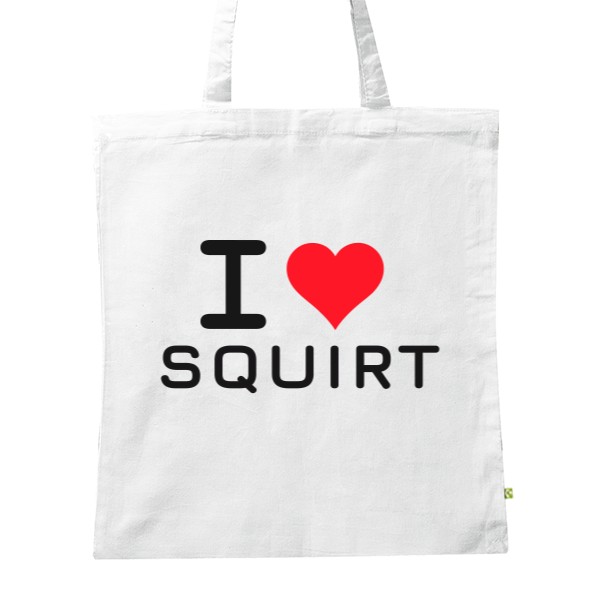 BIO plátěná taška s potiskem Pevná taška - I Love SQUIRT