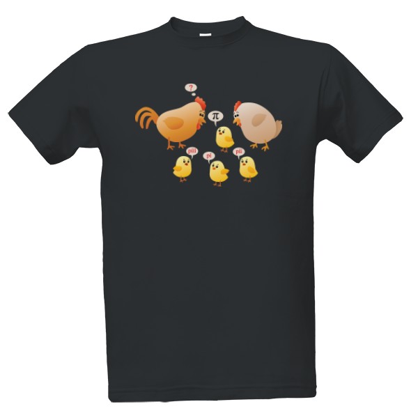 Tričko s potlačou Pí - chytré kurča