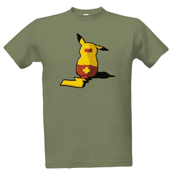 Tričko s potiskem Pikachu battery - Pánské
