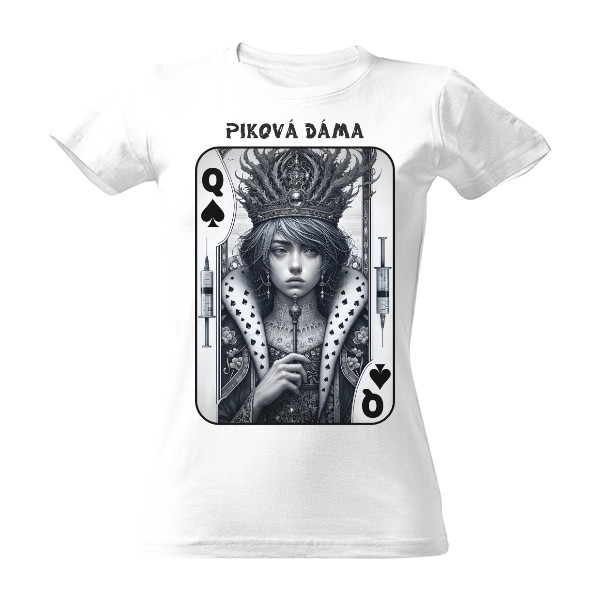 Tričko s potiskem Piková dáma