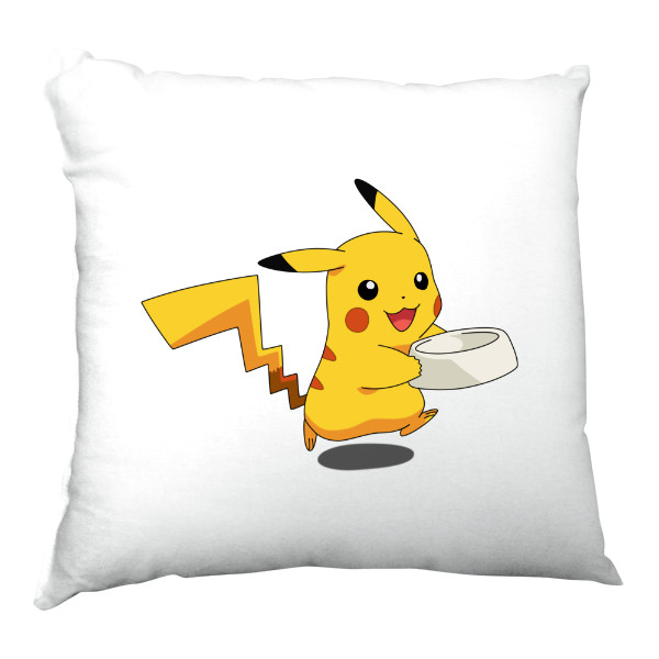Pillow Pikachu with bowl