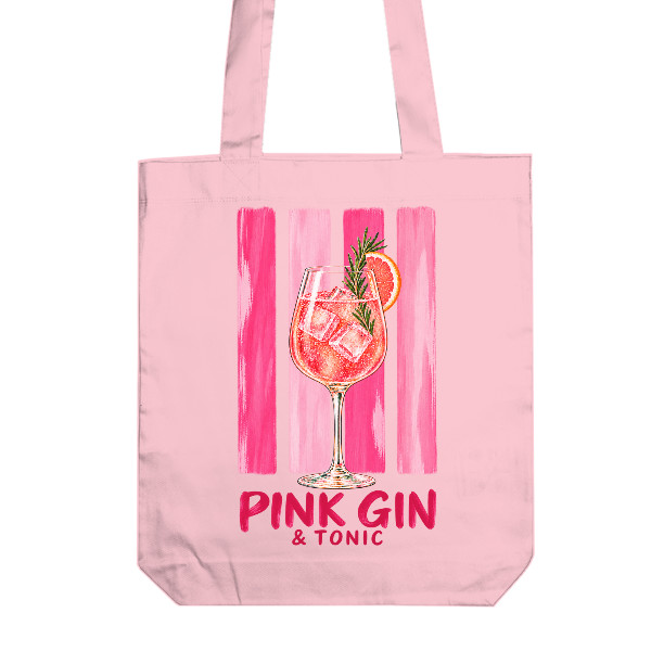 Pink Gin & Tonic - Dnes to vidím ružovo - bavlnená taška