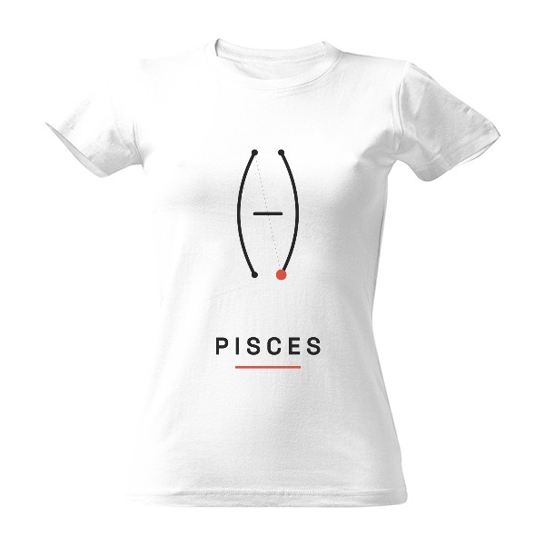 Tričko s potiskem Pisces – znamení zvěrokruhu anglicky (dámské)