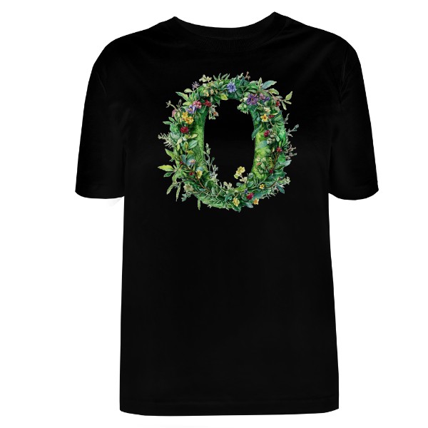 Tričko s potiskem Písmeno O květinové