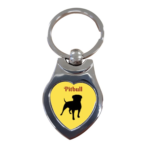 Heart keychain s potiskem Pitbull little