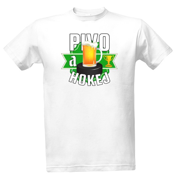 Tričko s potiskem Pivo a hokej-2022