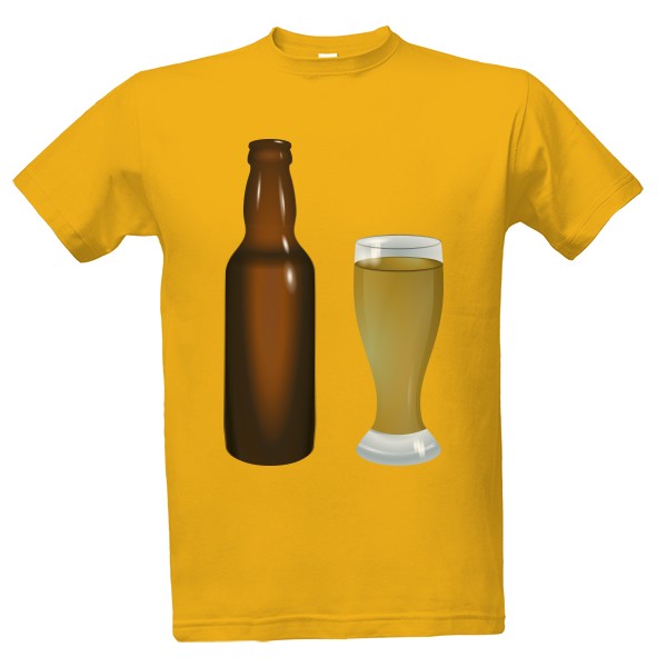 Tričko s potiskem pivo lahev