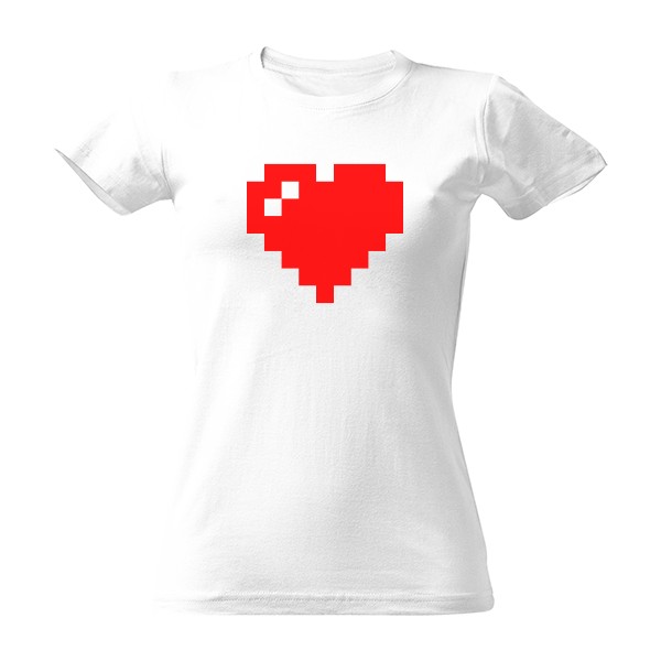 Tričko s potiskem Pixel Srdce