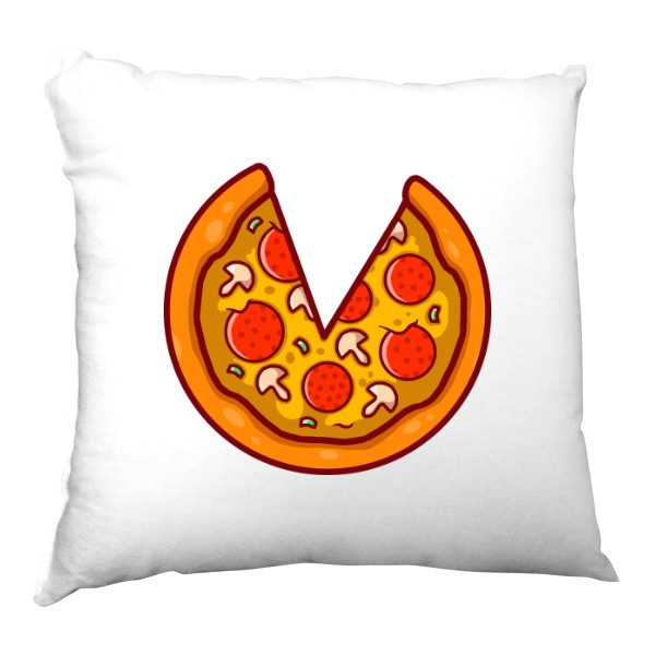 Polštář saténový s potiskem Pizza lovers