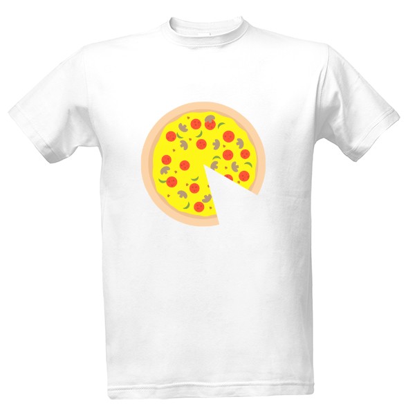 Tričko s potiskem Pizza pro dospělého