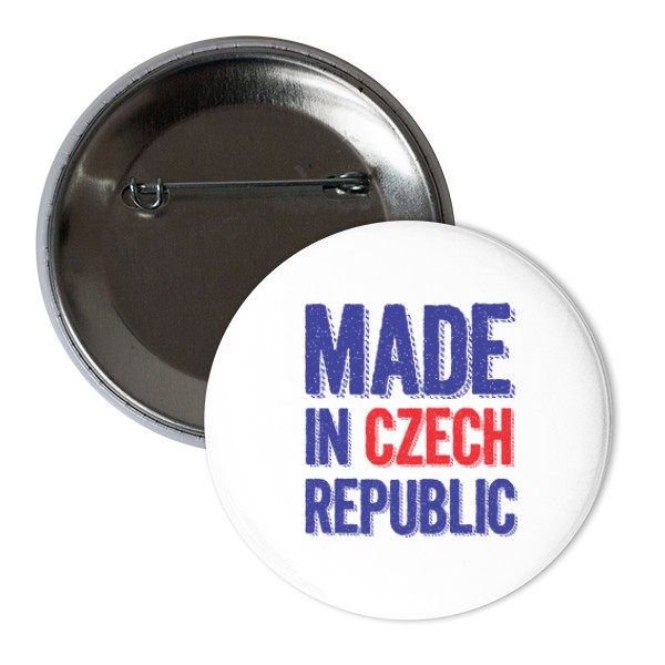 Odznáček  s potiskem placka made in czech republic