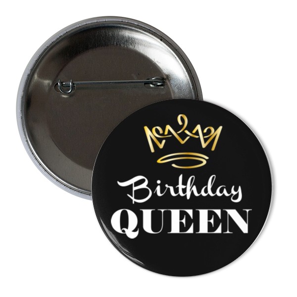 Placka Birthday Queen - bíly